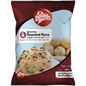 Double Horse Roasted Rava, 500 g Pouch