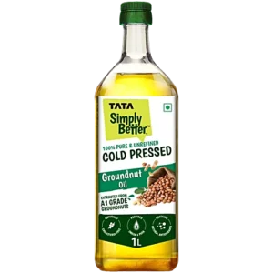 Tata Simply Better Pure & Unrefined Cold Pressed Groundnut Oil, 1 L